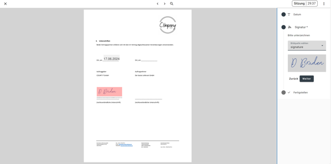 Digitale Signatur | Unterschrift einfügen
