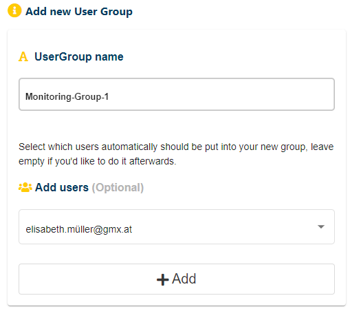 Add New User Group